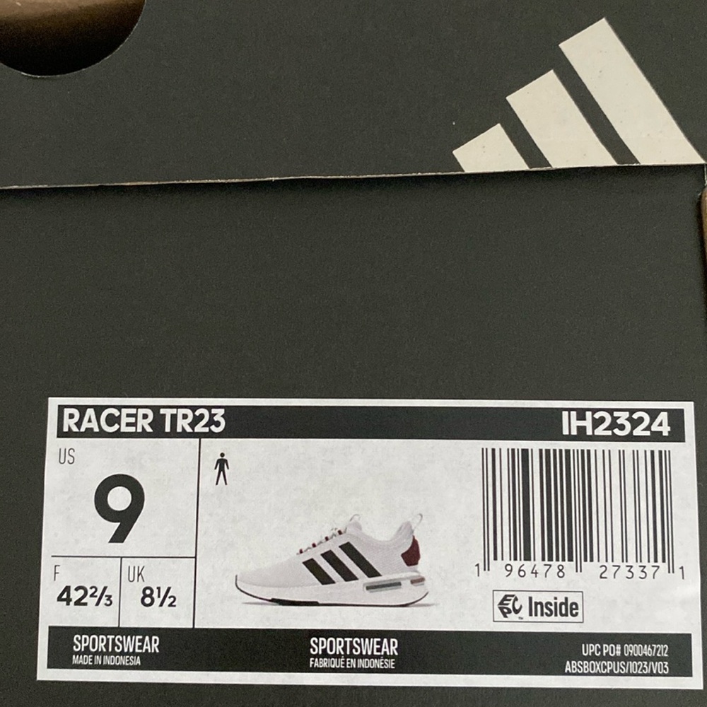 adidas Racer TR23 Sneakers Cloud White Black New - Picture 7 of 7